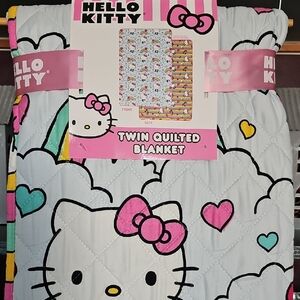 Hello Kitty Twin Quilted Blanket - Multicolor